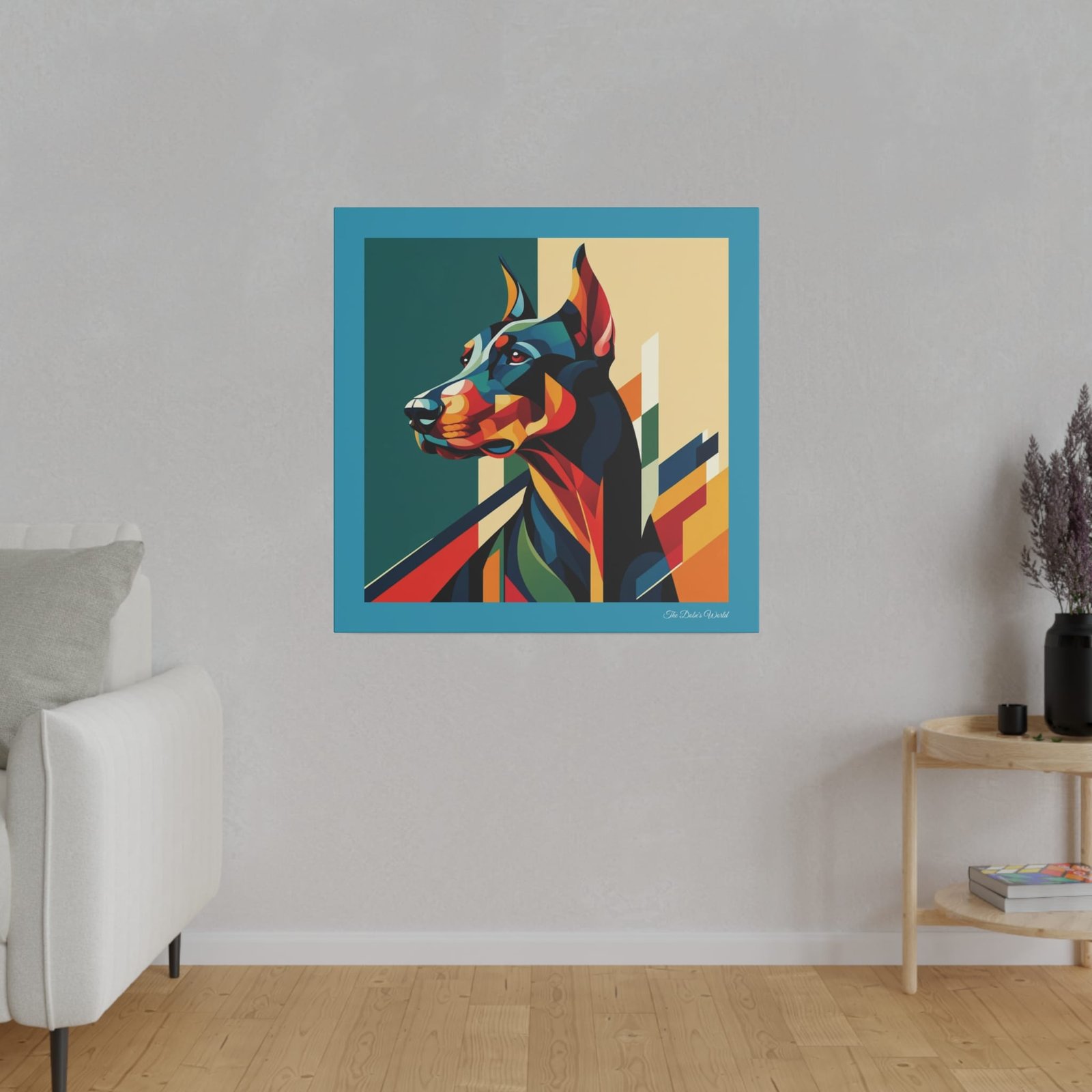 The Dobe´s Matte Canvas, Stretched, 0.75" - Art Deco - turquoise - Image 29