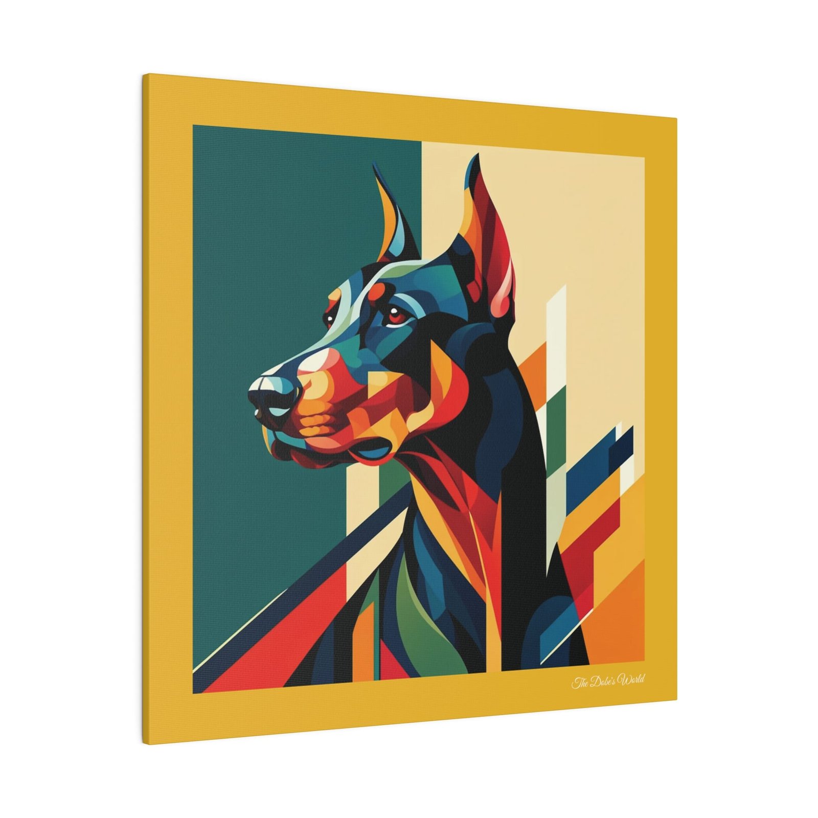 The Dobe´s Matte Canvas, Stretched, 0.75" - Art Deco - yellow - Image 10