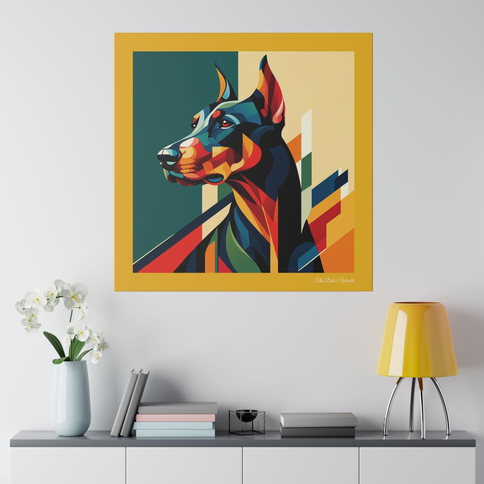 The Dobe´s Matte Canvas, Stretched, 0.75" - Art Deco - yellow - Image 30