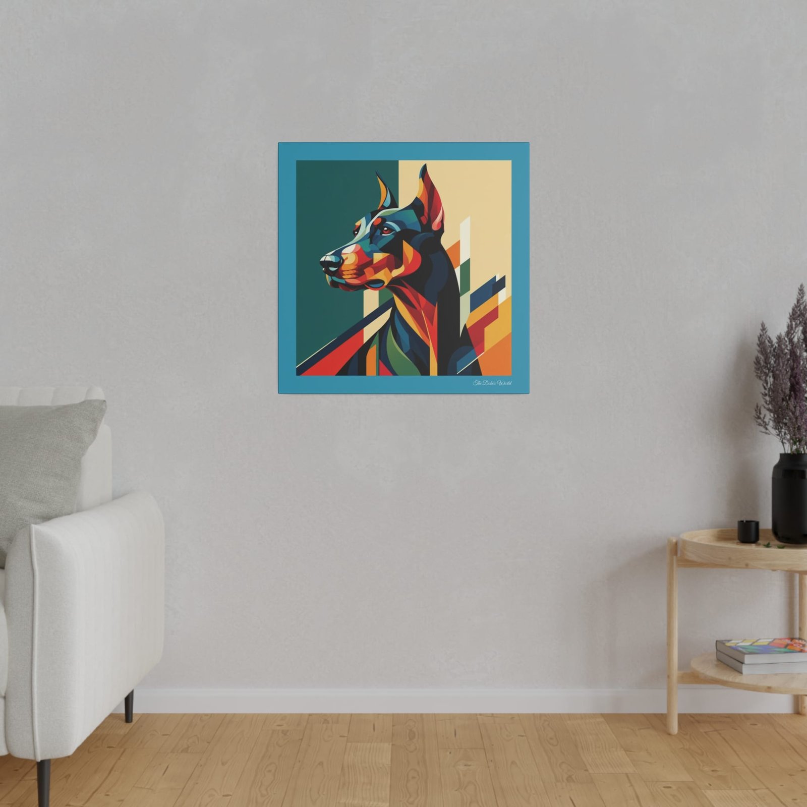 The Dobe´s Matte Canvas, Stretched, 0.75" - Art Deco - turquoise - Image 7