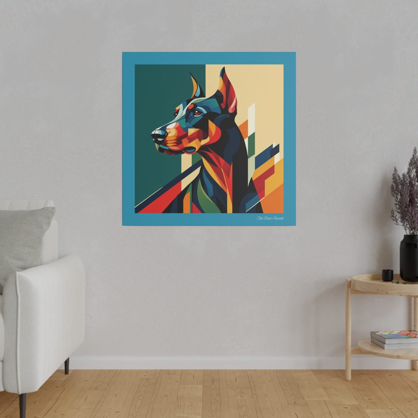 The Dobe´s Matte Canvas, Stretched, 0.75" - Art Deco - turquoise - Image 11