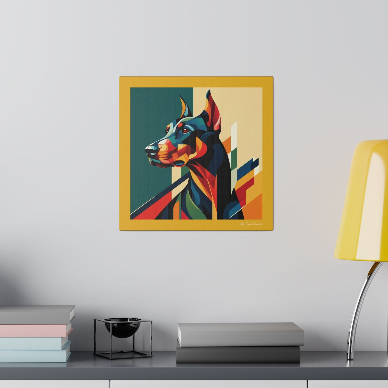 The Dobe´s Matte Canvas, Stretched, 0.75" - Art Deco - yellow - Image 23