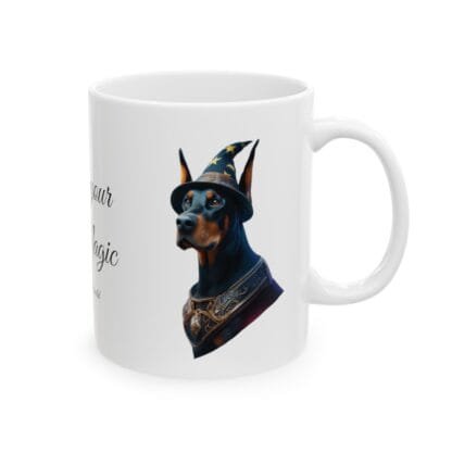 The Dobes Ceramic Mug, (11oz, 15oz) - Create your own Magic - black - Image 9