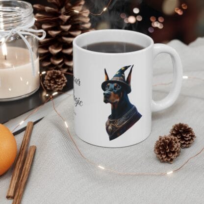 The Dobes Ceramic Mug, (11oz, 15oz) - Create your own Magic - black - Image 10