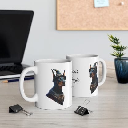 The Dobes Ceramic Mug, (11oz, 15oz) - Create your own Magic - black - Image 11