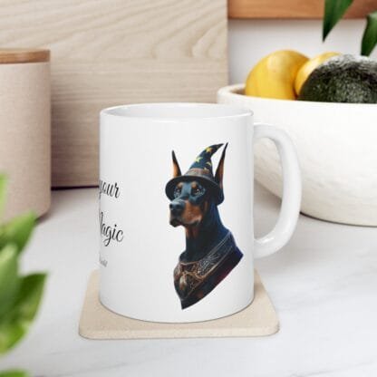 The Dobes Ceramic Mug, (11oz, 15oz) - Create your own Magic - black - Image 13