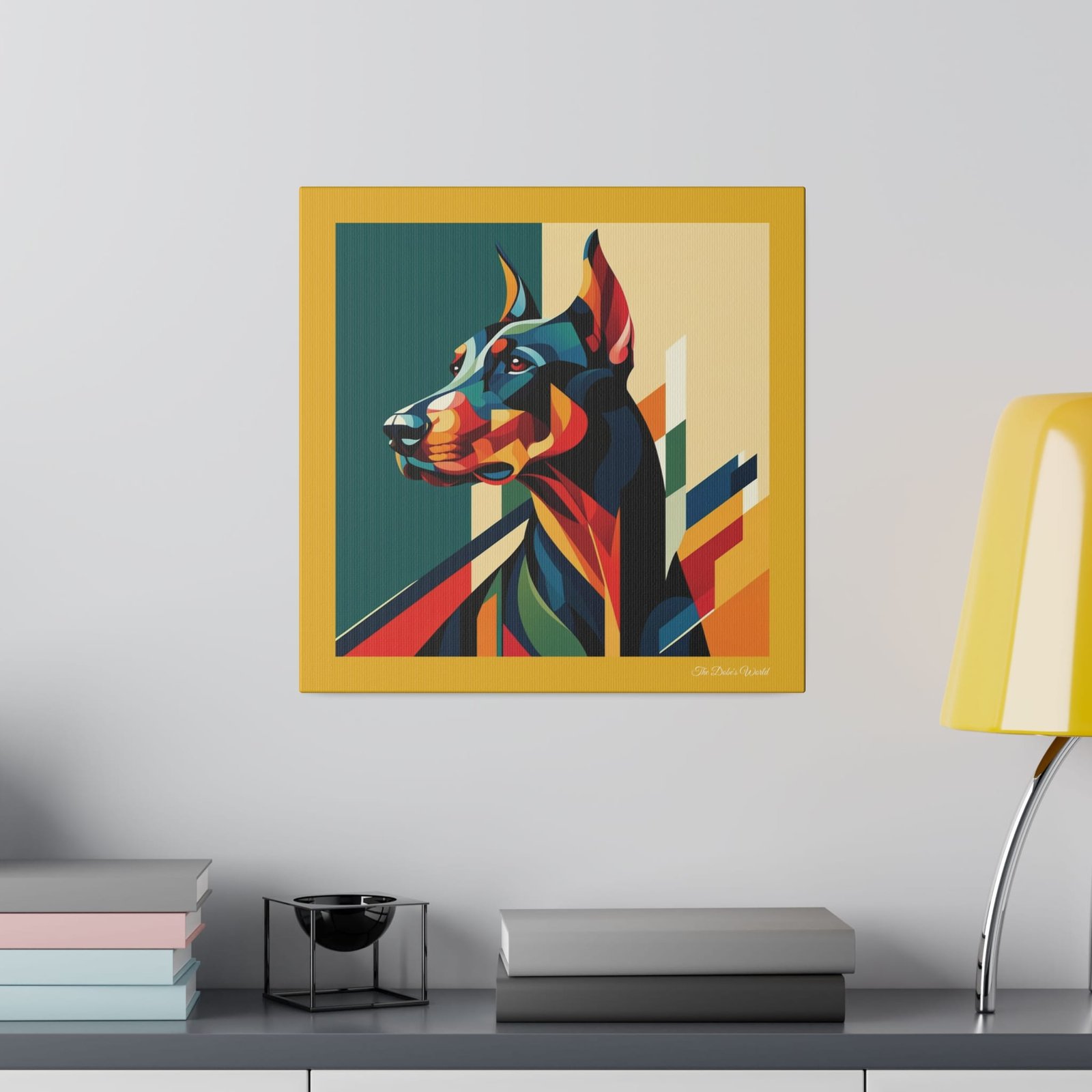 The Dobe´s Matte Canvas, Stretched, 0.75" - Art Deco - yellow - Image 4