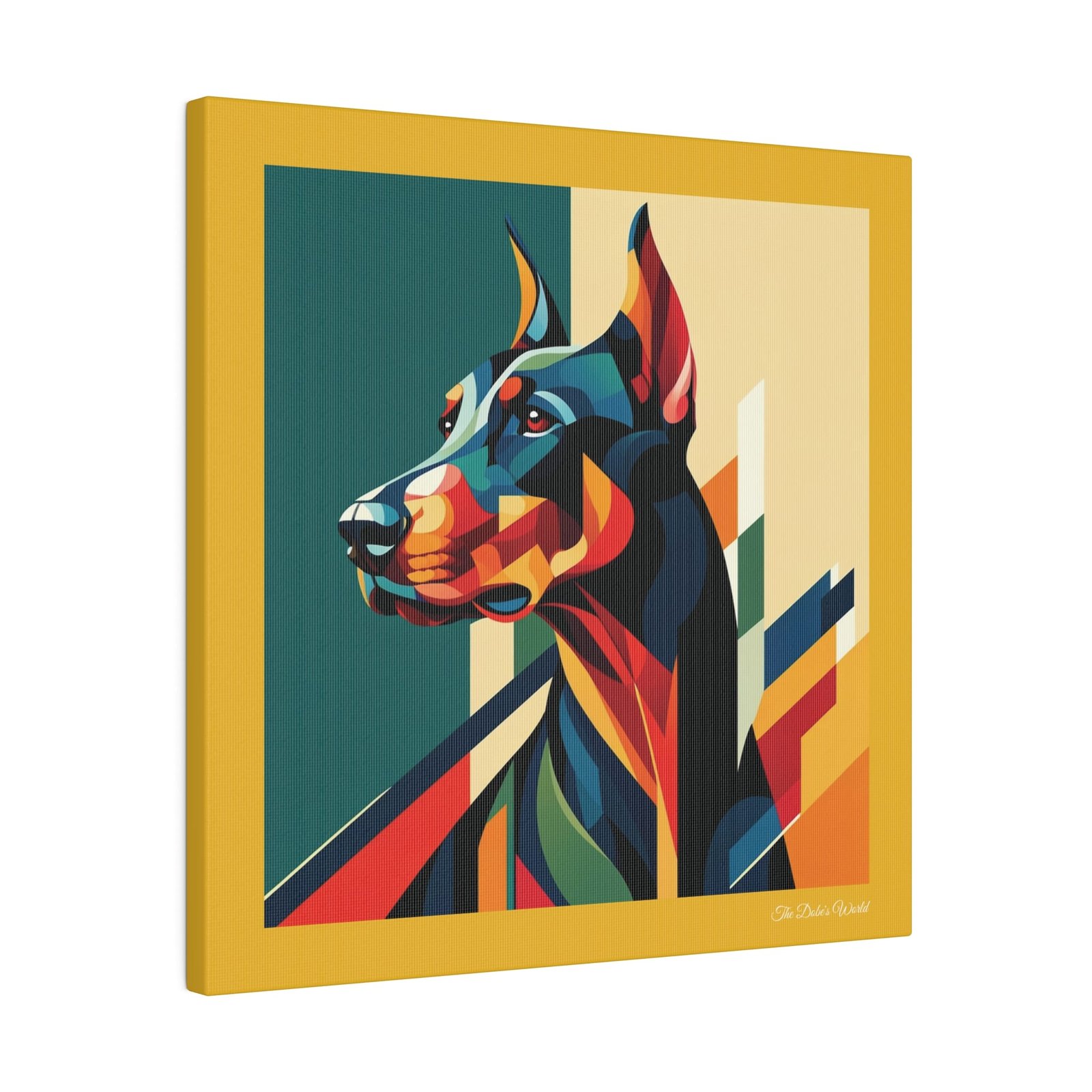 The Dobe´s Matte Canvas, Stretched, 0.75" - Art Deco - yellow - Image 2