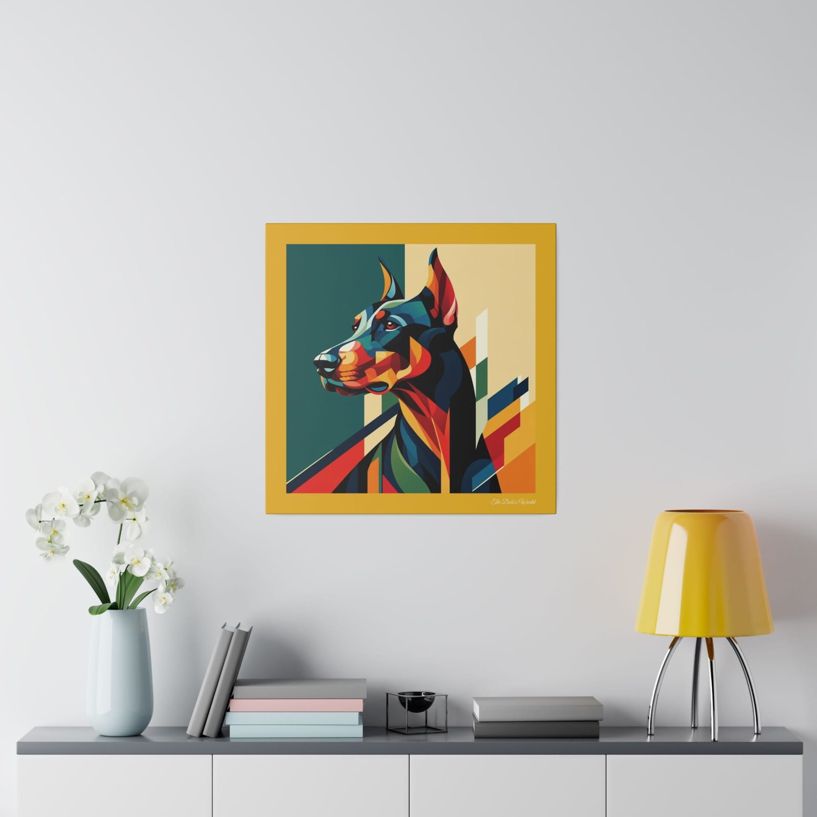 The Dobe´s Matte Canvas, Stretched, 0.75" - Art Deco - yellow - Image 26