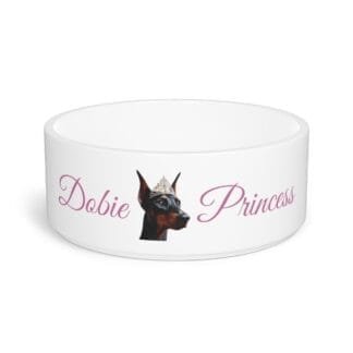 The Dobes Bowl - Dobie Princess - white