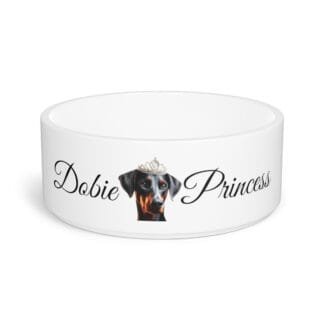 The Dobes Bowl - Dobie Princess uc - white