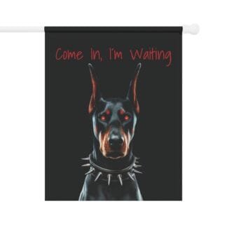 The Dobes Garden & House Banner - red eyes