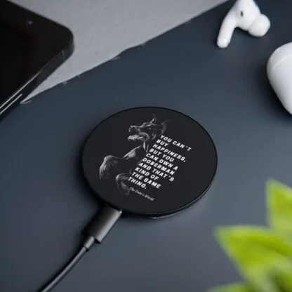 The Dobes Magnetic Induction Charger - You cant buy happiness - black - Image 4