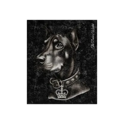 The Dobes Crushed Velvet Blanket - King Dobe - black