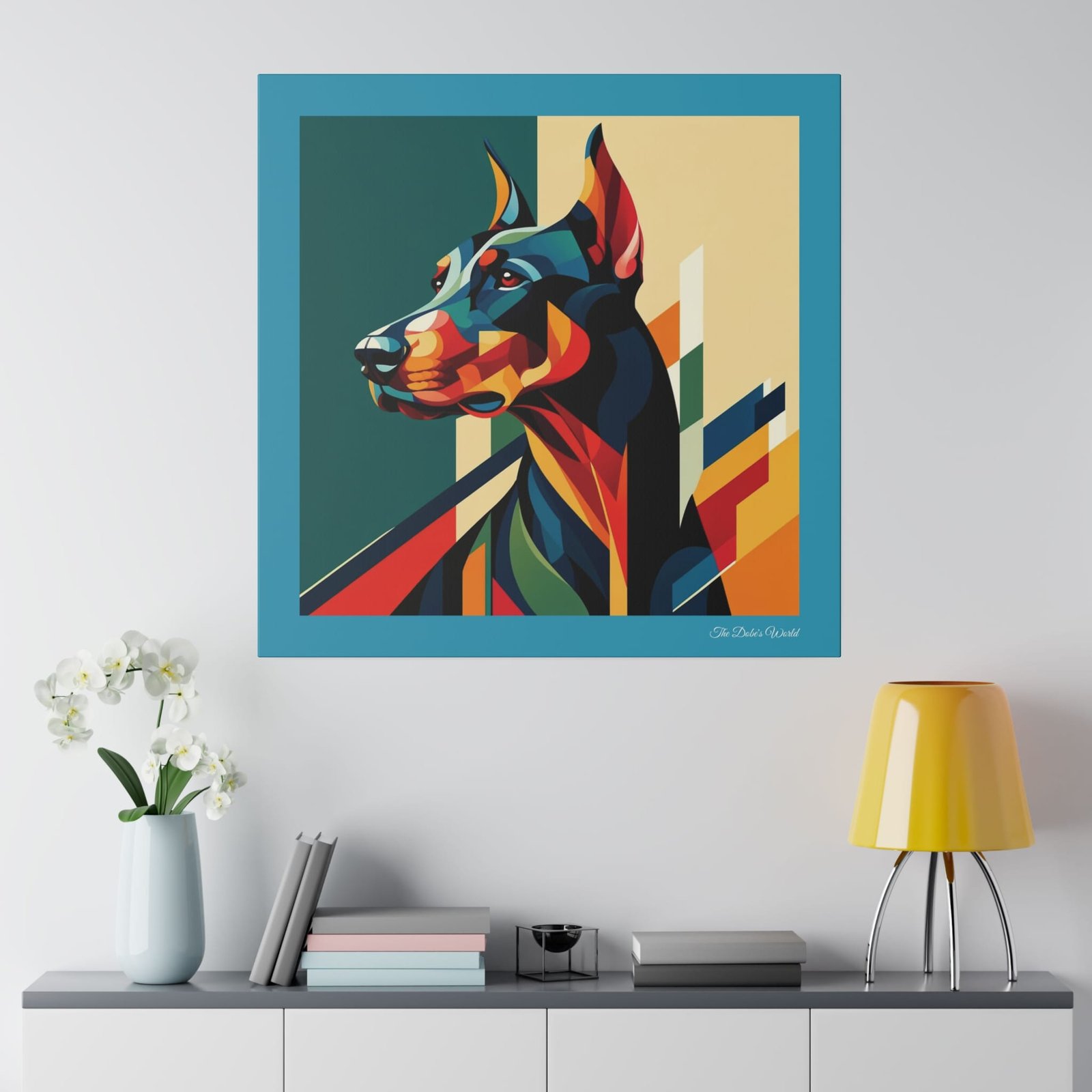 The Dobe´s Matte Canvas, Stretched, 0.75" - Art Deco - turquoise - Image 30