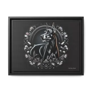 The Dobe Matte Canvas, Black Frame - Doberman Luxory