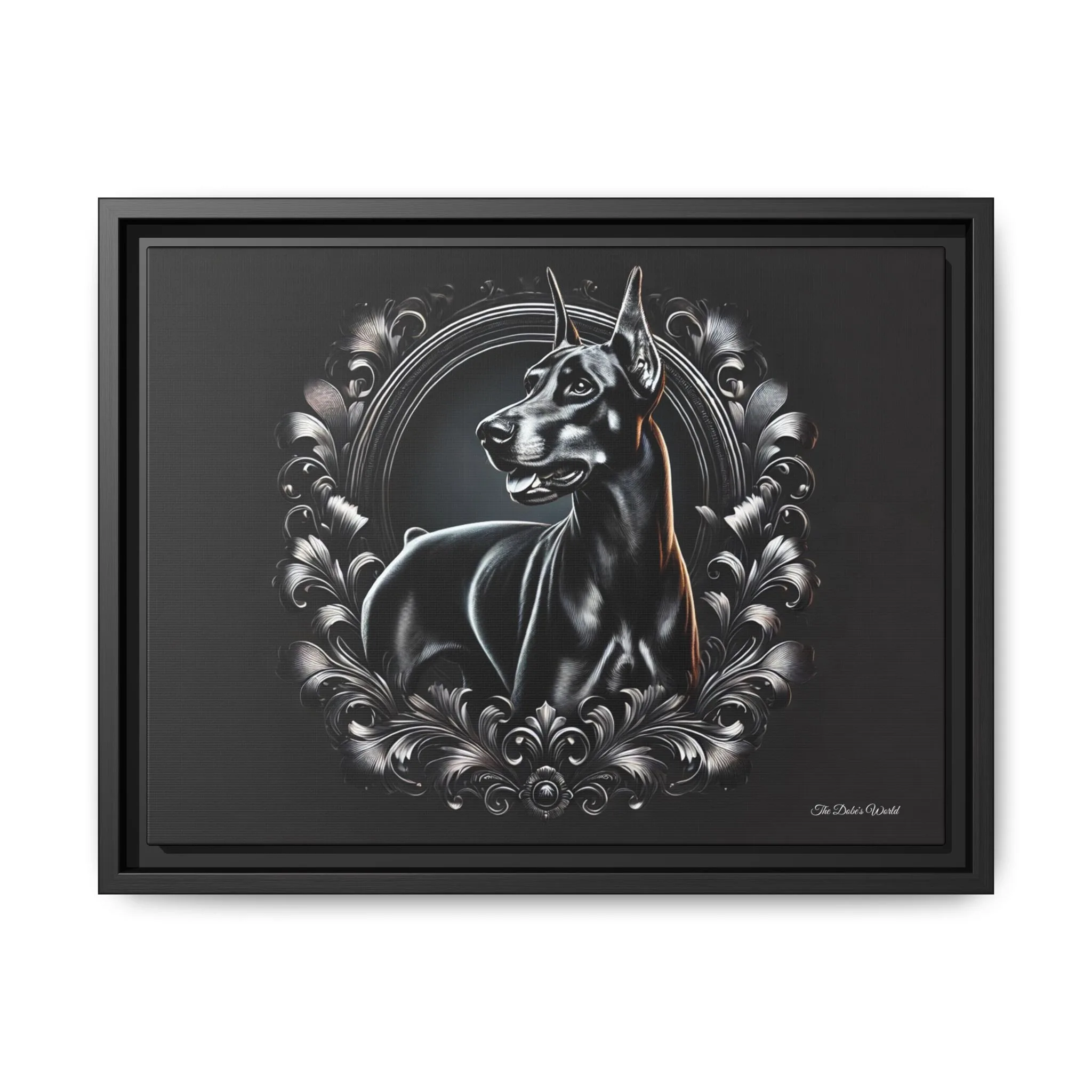 The Dobe Matte Canvas, Black Frame - Doberman Luxory