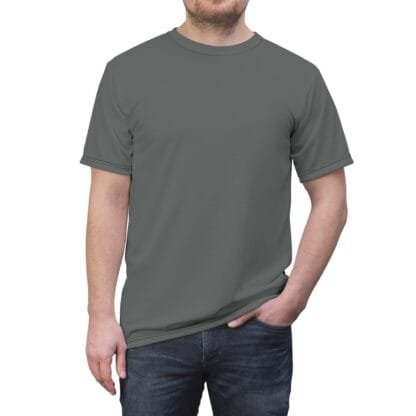 The Dobe's Unisex Cut & Sew Tee (AOP) - Own a Doberman - dark grey - Image 12