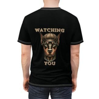 The Dobe's Unisex Cut & Sew Tee (AOP) - Watching You - black