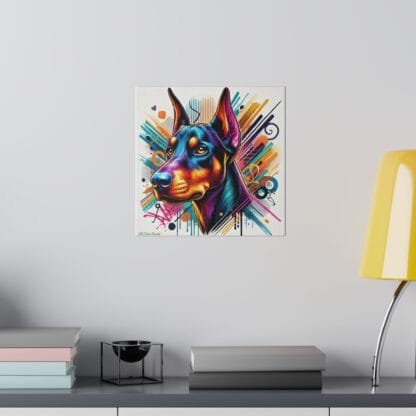 Doberman Matte Canvas, Stretched, 0.75" - Colored Guardian - Image 20