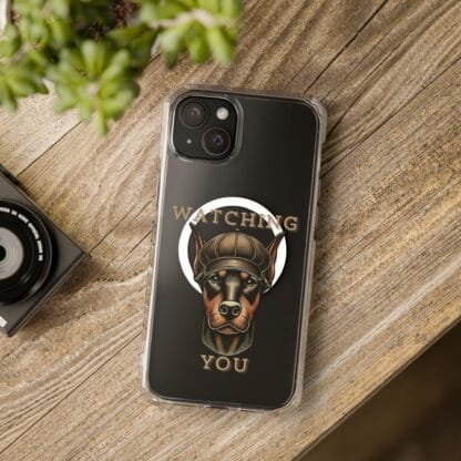 Doberman Magnetic Clear Impact Cases - iPhone - Watching You - Image 24