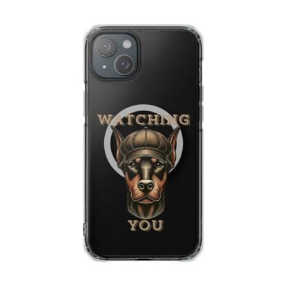 Doberman Magnetic Clear Impact Cases - iPhone - Watching You - Image 19