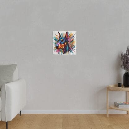 Doberman Matte Canvas, Stretched, 0.75" - Colored Guardian - Image 7