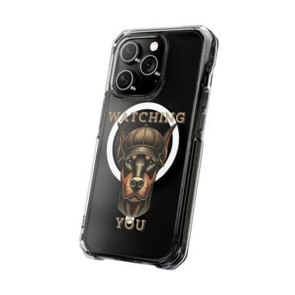 Doberman Magnetic Clear Impact Cases - iPhone - Watching You - Image 38