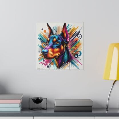 Doberman Matte Canvas, Stretched, 0.75" - Colored Guardian - Image 24