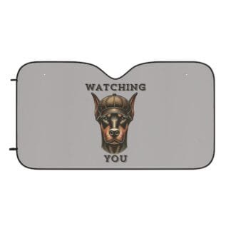 Doberman Car Sun Shades - Watching you