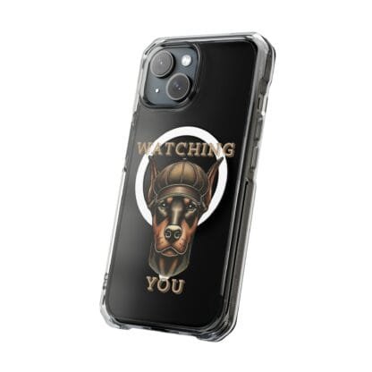 Doberman Magnetic Clear Impact Cases - iPhone - Watching You - Image 8