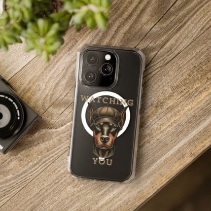 Doberman Magnetic Clear Impact Cases - iPhone - Watching You - Image 42