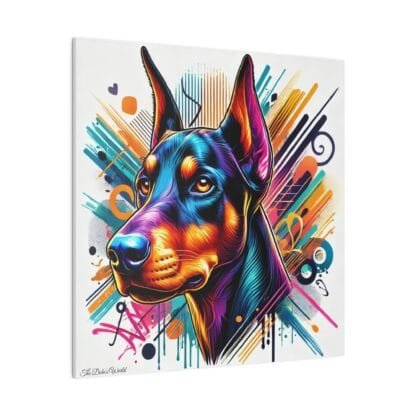Doberman Matte Canvas, Stretched, 0.75" - Colored Guardian - Image 13