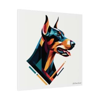 Doberman Matte Canvas, Stretched, 0.75" - Doberman Art II