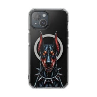 Doberman Magnetic Clear Impact Cases - iPhone - Scary