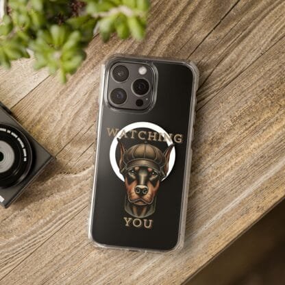 Doberman Magnetic Clear Impact Cases - iPhone - Watching You - Image 30