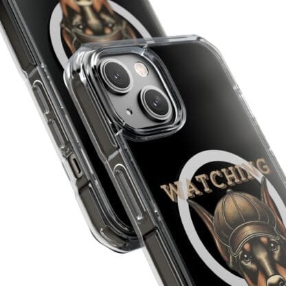 Doberman Magnetic Clear Impact Cases - iPhone - Watching You - Image 33
