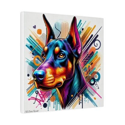Doberman Matte Canvas, Stretched, 0.75" - Colored Guardian - Image 21