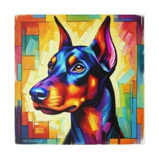 Doberman Matte Canvas, Stretched, 0.75" - brilliant colors