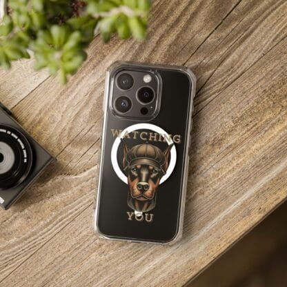 Doberman Magnetic Clear Impact Cases - iPhone - Watching You - Image 18