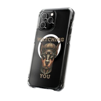 Doberman Magnetic Clear Impact Cases - iPhone - Watching You - Image 44